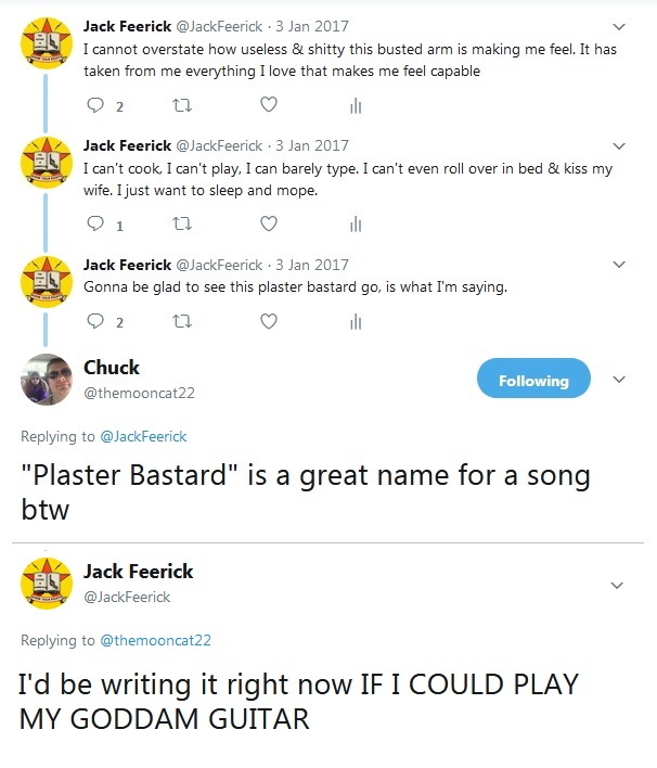 "Twitter Bitching" would be a pretty good song title, too. "Twitter Bitching" would be a pretty good song title, too.