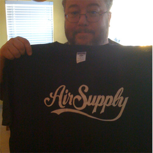 The author, with t-shirt, 2010